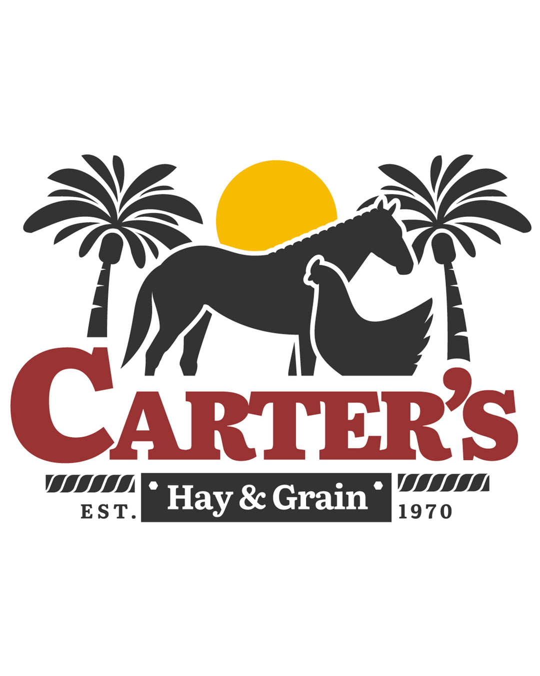 Carter's Hay & Grain Logo – Authorized vendor of Walking & Talking products, including premium Hoof Lube (Oil) and Karl Cook's Dope Saddle Soap. Reliable source for quality equestrian care and feed products.