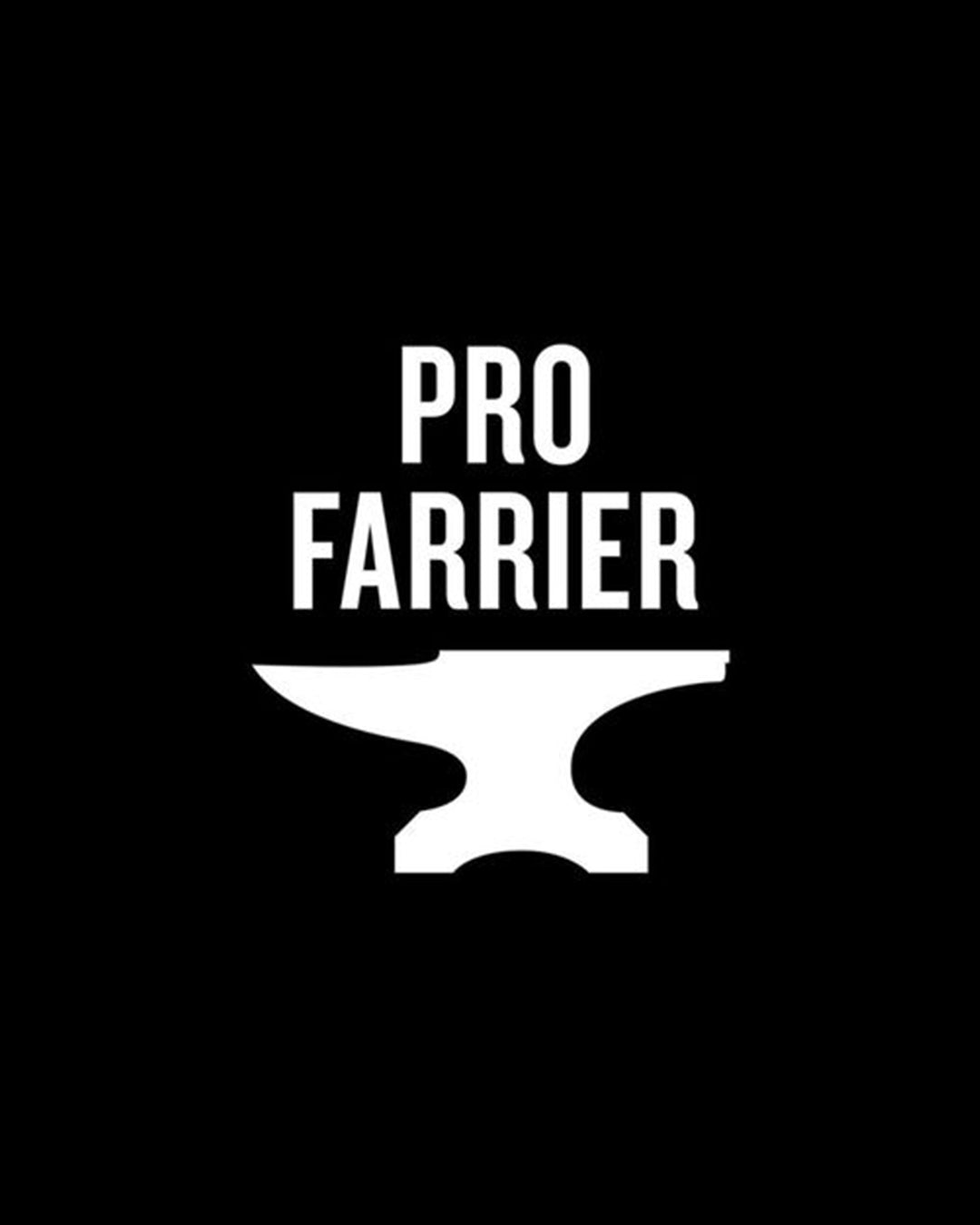 ProFarrier logo – AFA certified farrier specializing in equine podiatry and sports horses in Southern California and Brazil.
