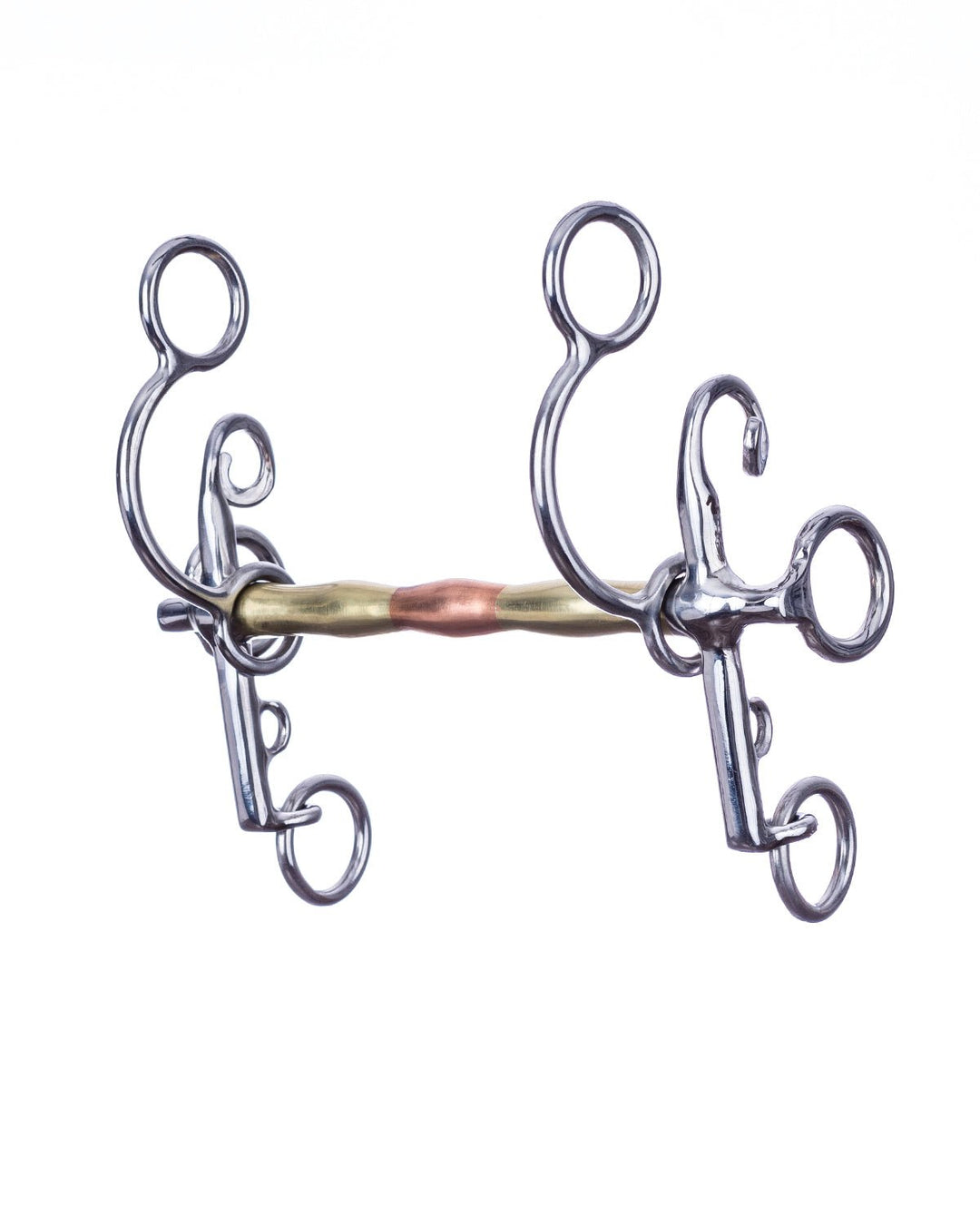 Brass and Copper Swelham Bit by Karl Cook with dual rein function, 110mm shank, and 135mm mouthpiece.