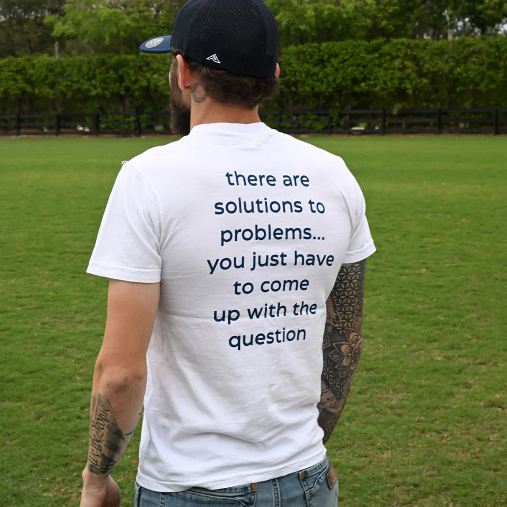 Walking & Talking THERE ARE SOLUTIONS - Classic T-Shirt - White Back