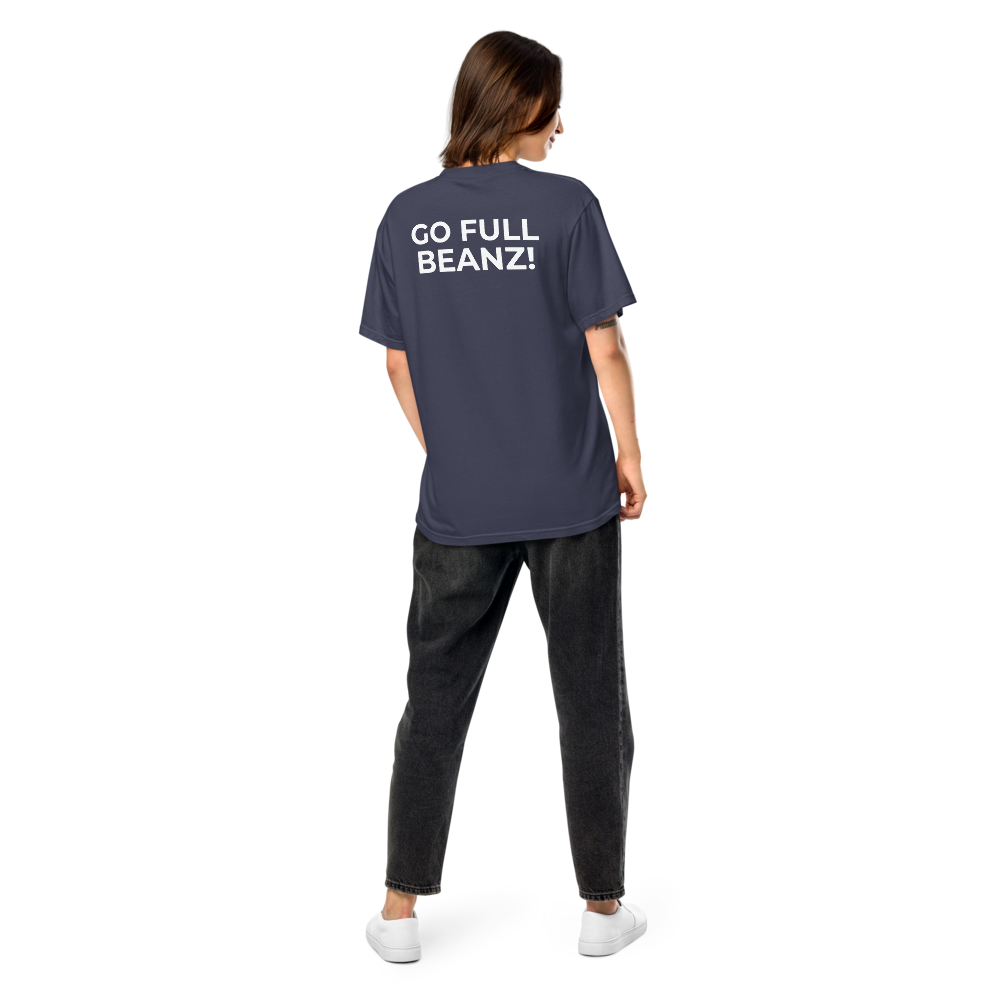 Walking & Talking GO FULL BEANZ - Classic T-Shirt - Navy Back