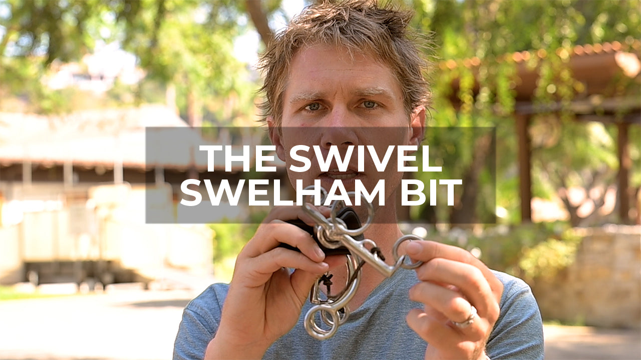 Karl Cook explaining the Swelham Bit swivel mechanism for show jumping