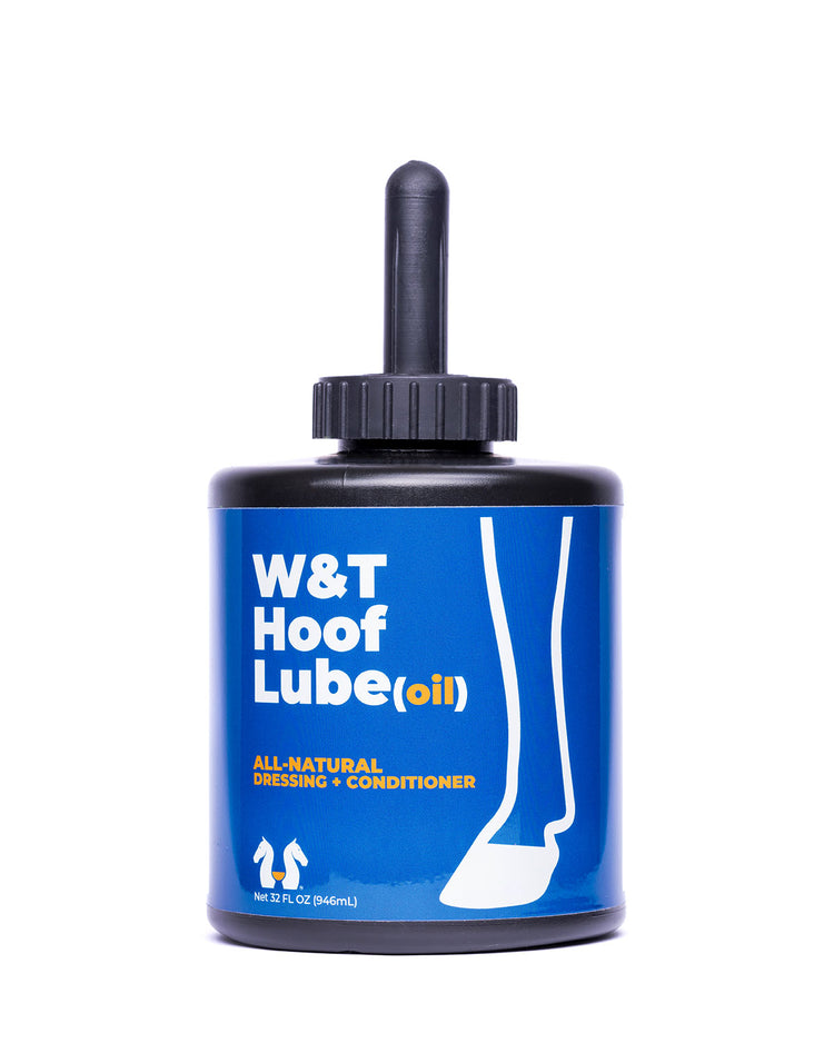 Walking & Talking Hoof Lube (Oil) – 32oz bottle. High-quality hoof conditioner designed to moisturize, protect, and strengthen horse hooves. Ideal for equestrians focused on superior hoof care and durability.